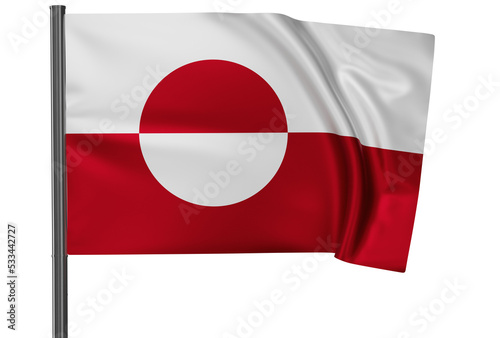 Free Download Greenland national flag, waved on wind, PNG with transparency - GFXLoad