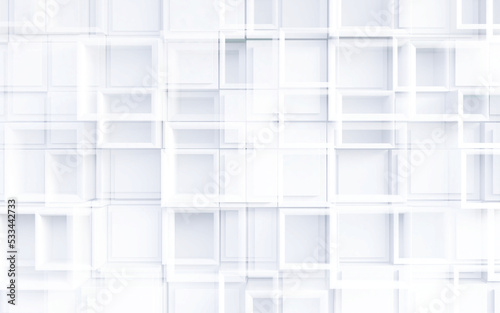 Fondo de cubos blancos. Ilustraci  n 3d. Dise  o geom  trico abstracto con estructura de cubos