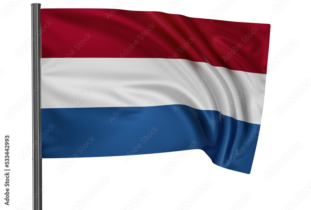 Netherlands national flag, waved on wind, PNG with transparency Netherlands national flag, waved on wind, PNG with transparency