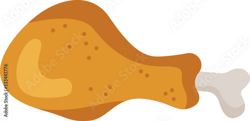 Chicken leg in batter illustration