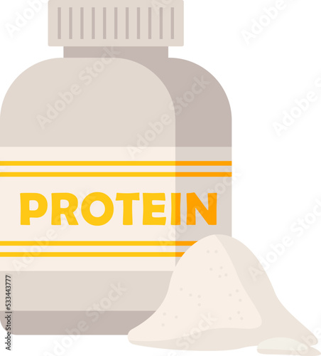 Plastic can of protein illustration