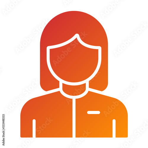 Customer Female Icon Style