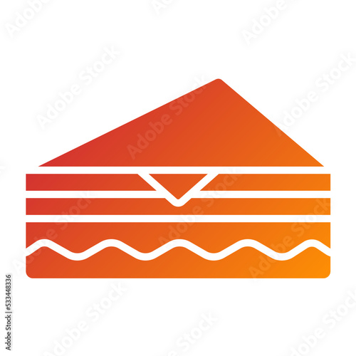 Deli Style Sandwich Icon Style