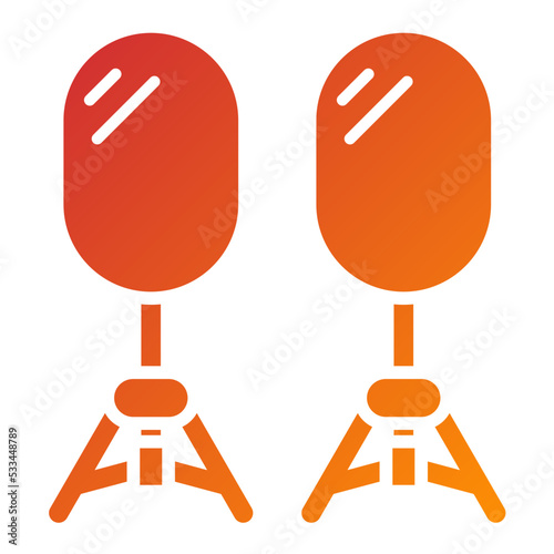 Camera Reflector Icon Style