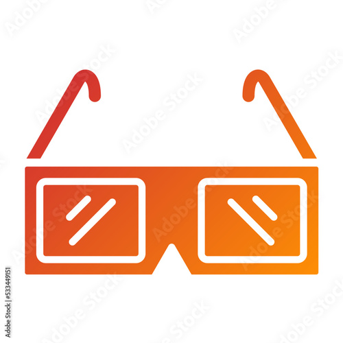 3d Glasses Icon Style