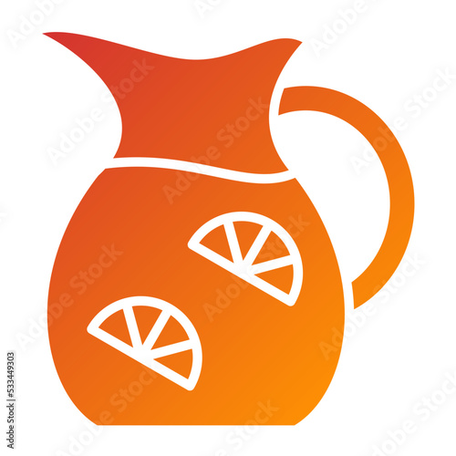 Lemonade Jug Icon Style