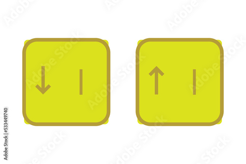 Hyperiodemia and Hypoiodemia – Iodine I excess and deficit electrolyte disorder, yellow arrow icon vector illustration