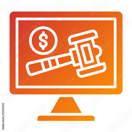 Online Bidding Icon Style