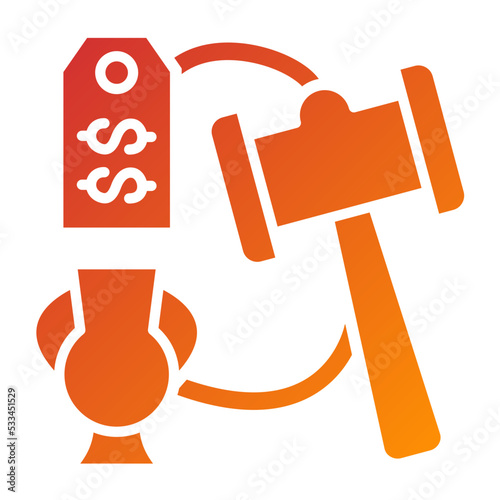 Reserve Bid Auction Icon Style
