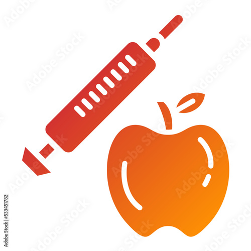 Genetic Modification Food Icon Style