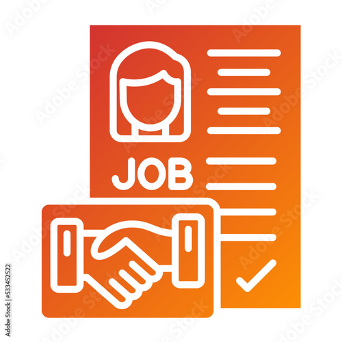 Employment Contract Icon Style