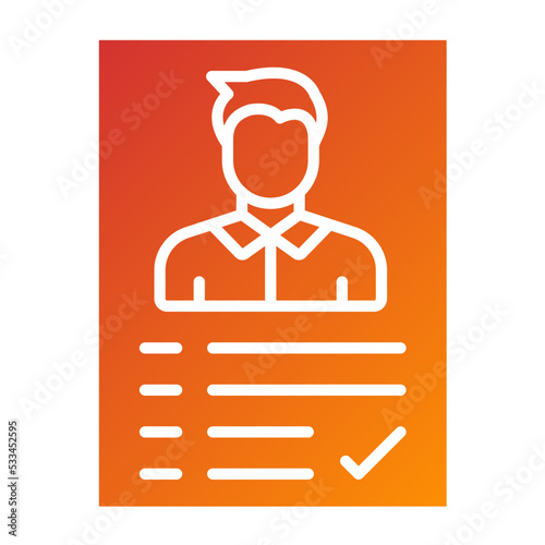 Job Candidate Male Icon Style