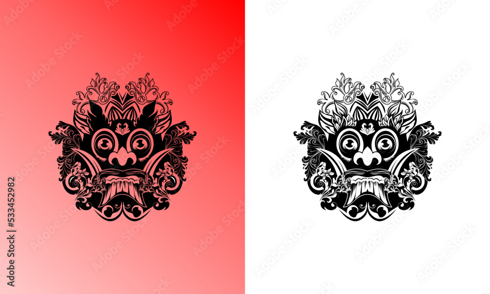 Logo Barong Bali Inspiration Stock Vector | Adobe Stock
