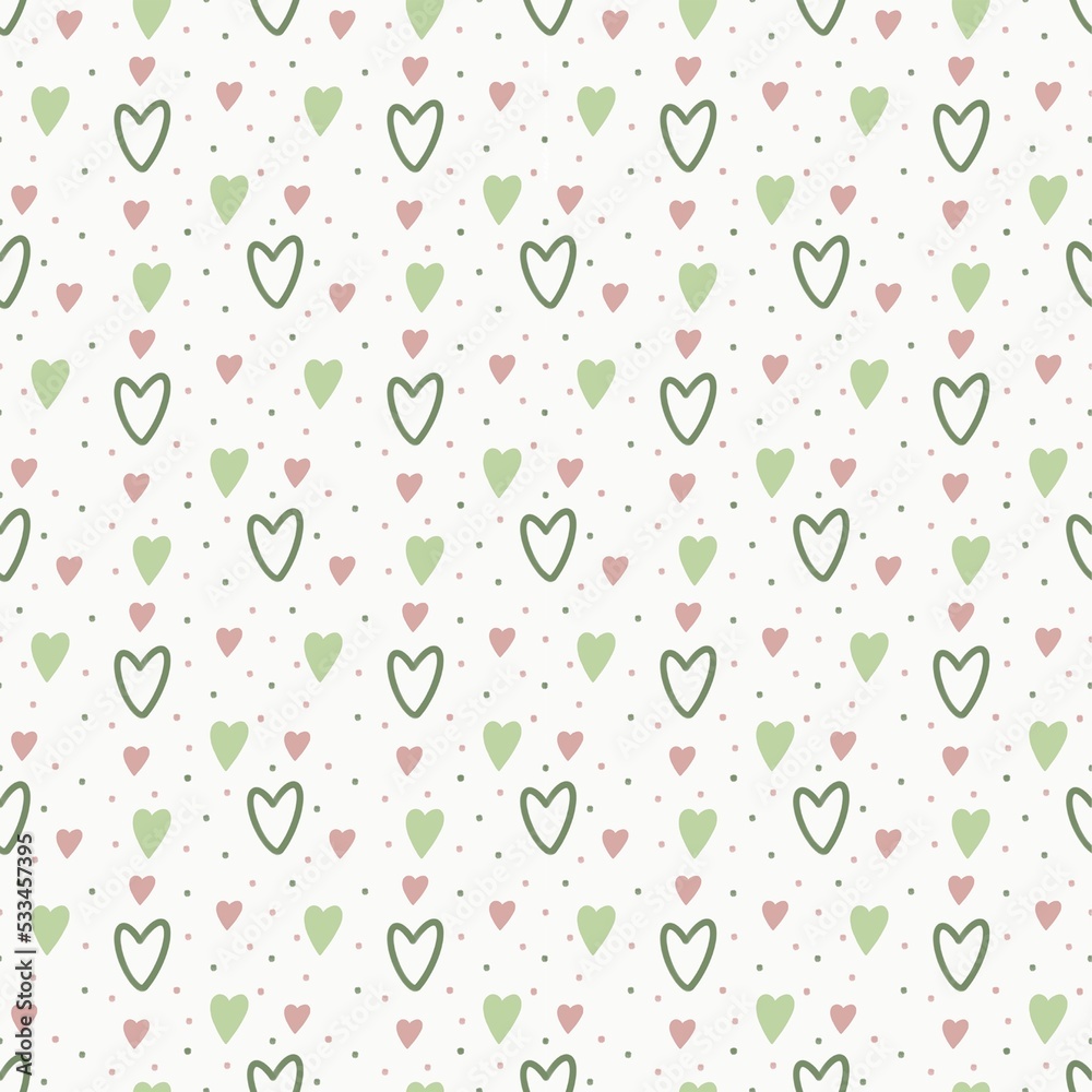 Seamless romantic Christmas pattern. Winter and Christmas elements. Doodle style. Seamless romantic Christmas pattern. Winter and Christmas elements. Doodle style.