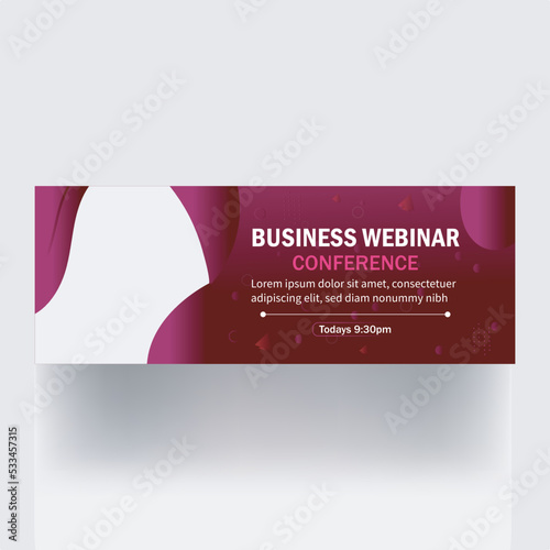 live webinar conformance social media post design template Banner live business online event seminars poster