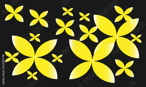 set of yellow flowers
