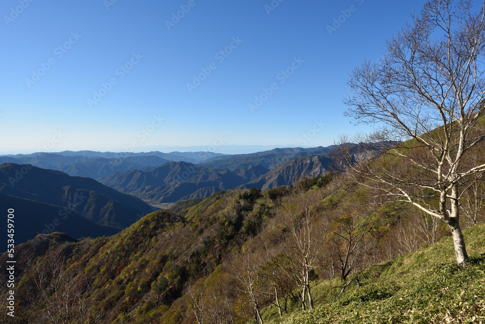 Climbing mountains in Autumn, Nikko, Tochigi, Japan Climbing mountains in Autumn, Nikko, Tochigi, Japan