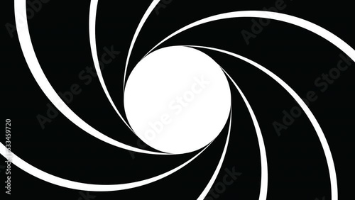 4K Rotation of Silhouette Gun Barrel