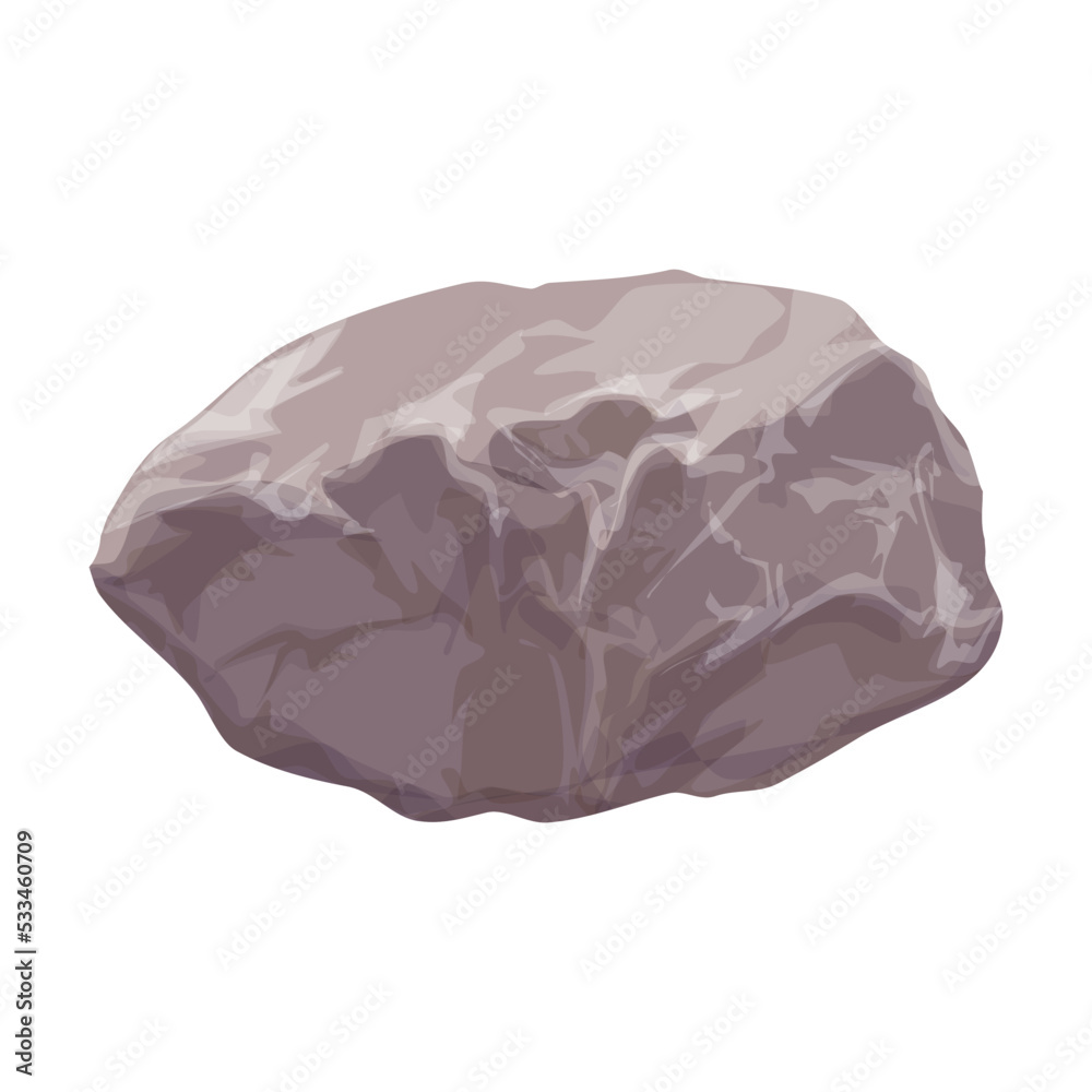 Pinkish stone in realistic style for print and design.Vector illustration. Pinkish stone in realistic style for print and design.Vector illustration.