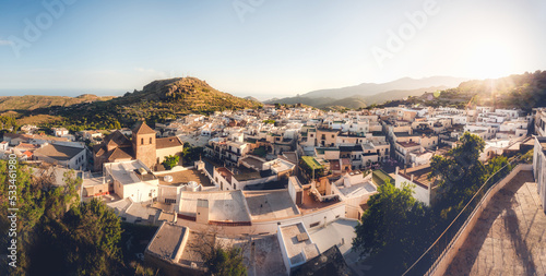 Canvastavla village of Felix in the mountains of Almeria with sea views