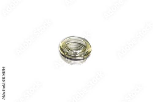 isolated, white, ring, metal, glass, lens, object, frame, mirror, circle, magnifying, filter, equipment, black, steel, round, tool, photo, photography, 3d, magnifier, camera, magnify, concept,parafuso