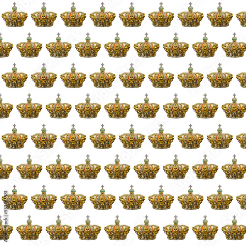 Royalty crown photo motif pattern