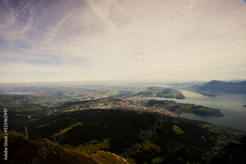  Lucerne's very own mountain, Pilatus, is one of the most legendary places in Central Switzerland. And one of the most beautiful. On a clear day the mountain offers a panoramic view of 73 Alpine peaks