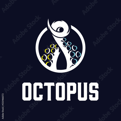 kraken logo vector illustration design inspiration, octopus logo, squid logo