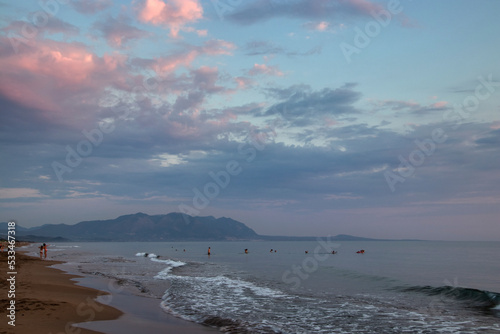 Fototapeta Naklejka Na Ścianę i Meble -  Greek beach sunset