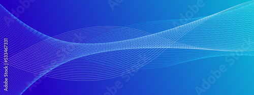 Abstract blue background with lines waves. vector illustration.