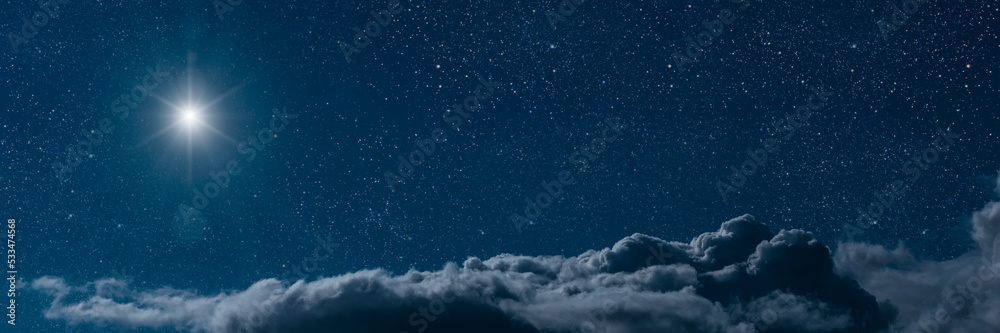 The star shines on the Christmas Eve of Jesus Christ. The star shines on the Christmas Eve of Jesus Christ.