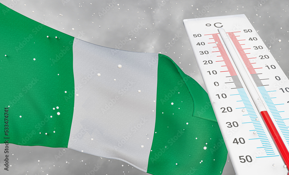 Winter in Nigeria with severe cold, negative temperature, Cold season