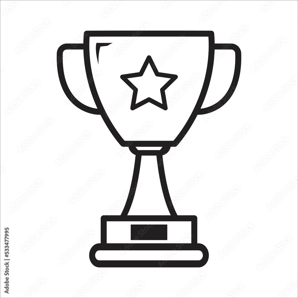 trophy icon vector design template trophy icon vector design template