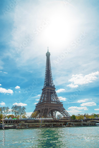 Eiffel tower beautiful spring summer photo. Selective focus. © yanadjan
