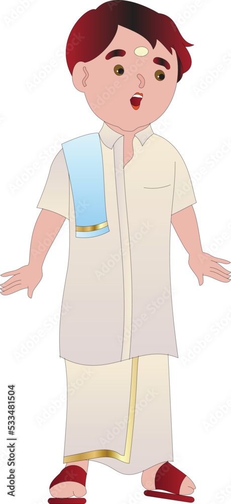 young Handsome man in Indian Traditional Tamilian attire, Lungi, and shirt young Handsome man in Indian Traditional Tamilian attire, Lungi, and shirt