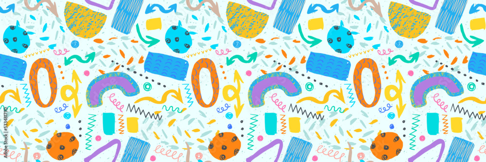 Hand drawn grunge doodles pattern. Abstract ornaments. Grunge doodles wallpaper. Background with abstract modern elements and shapes. Hand drawn grunge doodles pattern. Abstract ornaments. Grunge doodles wallpaper. Background with abstract modern elements and shapes.
