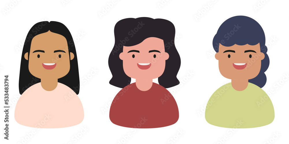 different modern people, flat design. Vector illustration