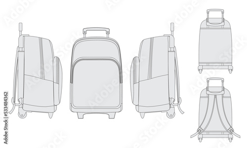 backpack troller vector