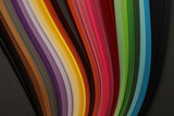 Rainbow color strip wave paper. Abstract texture horizontal background.