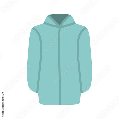Hand drawn illustration of fashion jacket. Isolated element on white background. Winter sweater