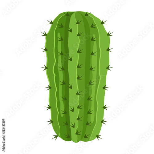 Cactus plant flat illustration, editable design 
