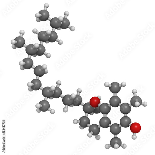 Vitamin E (alpha-tocopherol) molecule