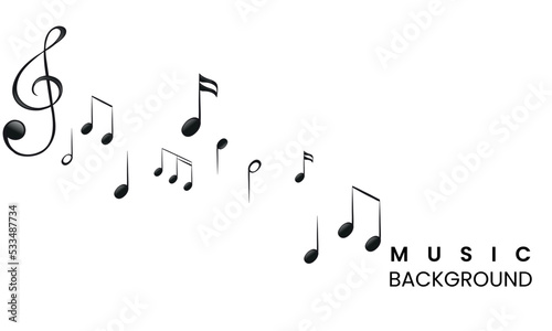 Musical notes Music vector background. musical notes Illustration