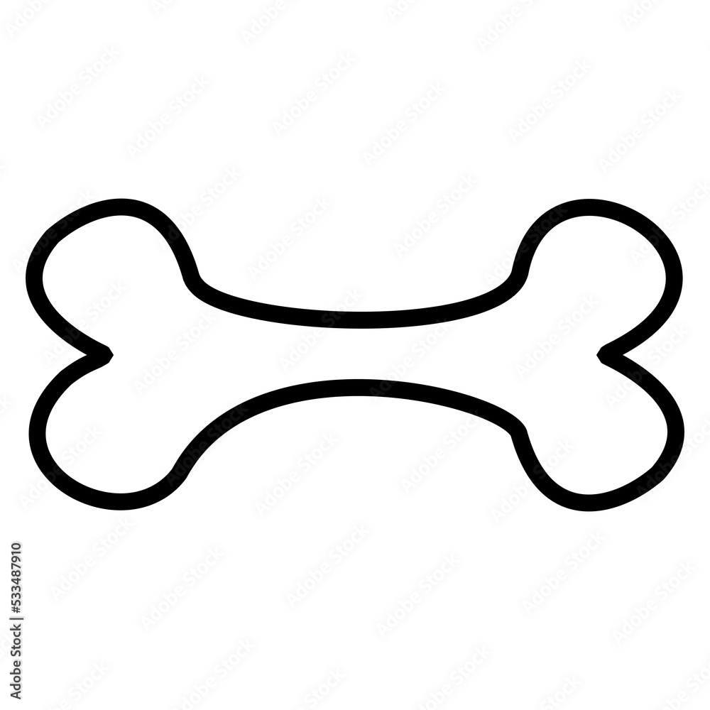 Bone icon vector symbol and human medicine line anatomy. Outline illustration medical body joint or leg care sign. Dog spine line icon and skeleton isolated white. Lined simple cartoon element Bone icon vector symbol and human medicine line anatomy. Outline illustration medical body joint or leg care sign. Dog spine line icon and skeleton isolated white. Lined simple cartoon element