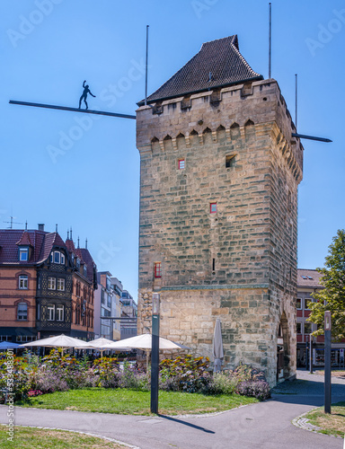 Schelztorturm medieval gate tower in Esslingen am Neckar. Baden Wuerttemberg, Germany, Europe photo