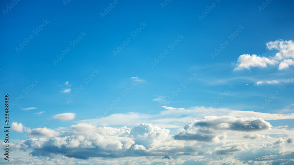 Overview of a beautiful blue sky covered with clouds. Nature. Overview of a beautiful blue sky covered with clouds. Nature.