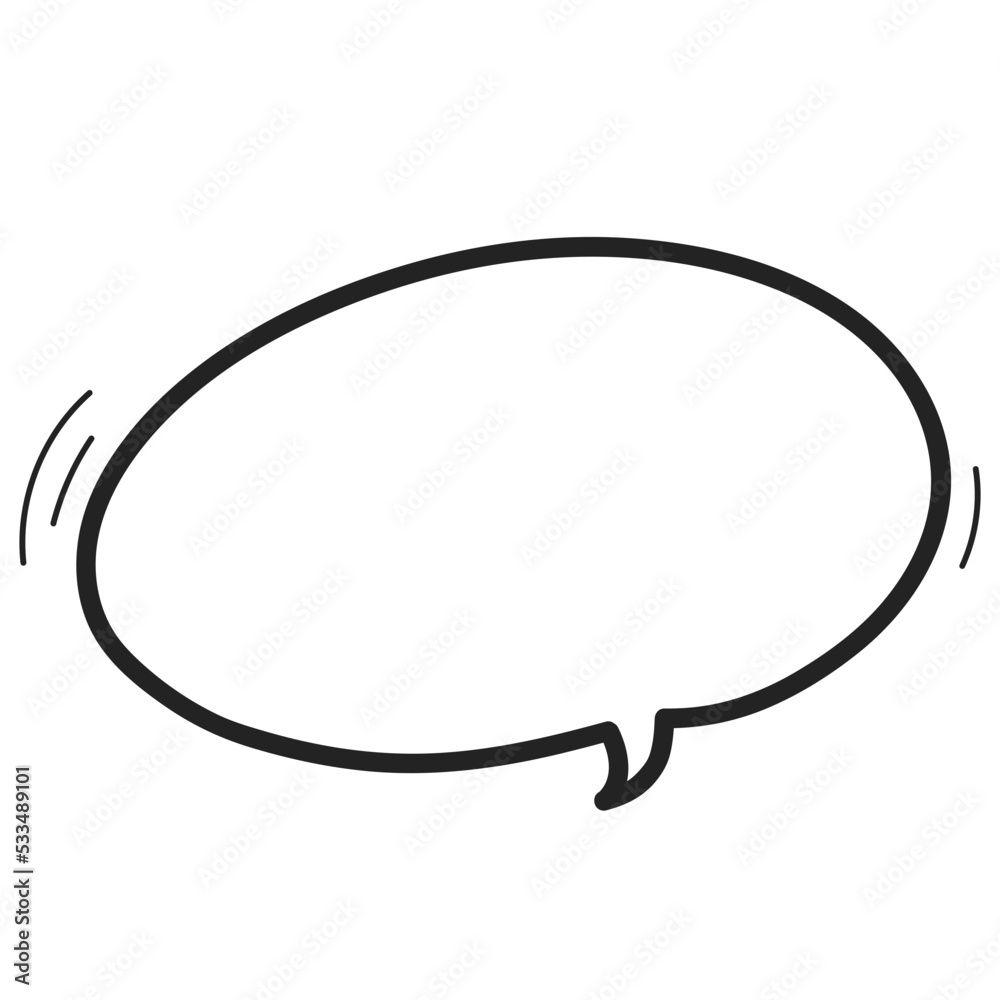 Speech Bubble Sketch. Hand drawn bubble speech Speech Bubble Sketch. Hand drawn bubble speech