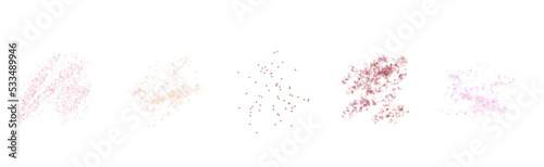 Set of nude cosmetic watercolor brush strokes isolated on white. Make up colors.