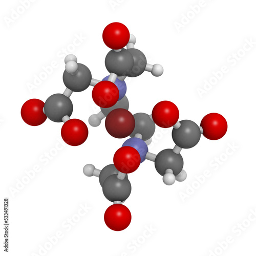 EDTA iron complex, molecular model photo