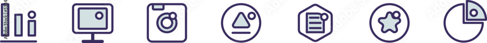 A set of vector icons for websites and social networks A set of vector icons for websites and social networks